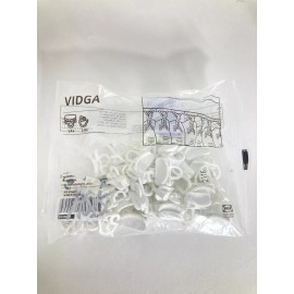 IKEA VIDGA Glider Curtain sliding Gliders and hooks 24 X Pack White 204.830.02