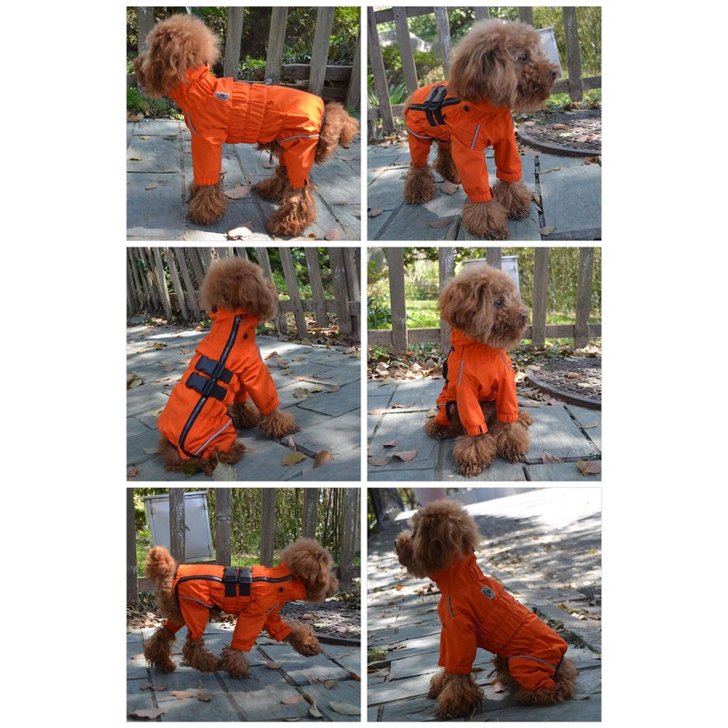 Dogs Waterproof Jacket, Lightweight Waterproof Jacket Reflective Safety Dog Raincoat