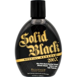 Millennium Tanning SOLID BLACK SPECIAL RESERVE 200X Bronzer Dark Tan Bed Lotion