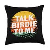 Talk Birdie To Me Funny Golf Golfing Pun Retro Sunset