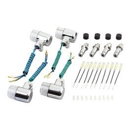 POSH 031492-33 Motorcycle Accessories 71 Type Turn Signal, Vehicle Set for ZEPHYR1100/RS (~'00), ZEPHYR750/RS (~'00), ZEPHYR400 (~'00), ZRX400II (~'00), Plated Body, Clear Lens