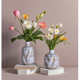 Pheyihe 9.8 Inch Ceramic Vase for Home Decor,Modern Farmhouse Decor, Living Room Decor,Kitchen Decor,Table, Counter, Office Decor,Mantel and Entryway Decor