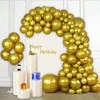 100 Pcs Metallic Gold Balloons 5 Inch Shiny Gold Chrome