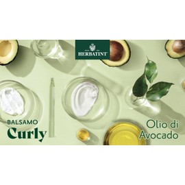 Herbatint Curly Conditioner Curly Conditioner - 200 ml, Organic Nourishing Conditioner Specially for Curly or Wavy Hair, Ecocert Certified, Exclusive Formula with Natural