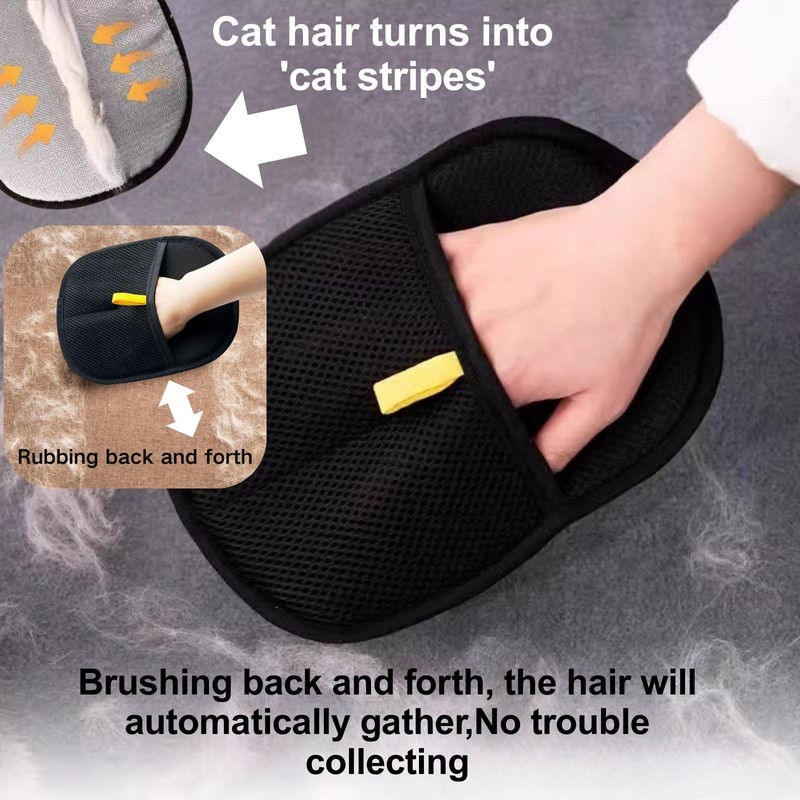 2PCS Cat and Dog Hair Removal Gloves, Efficient Pet Hair