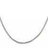 GlittersandGold Sterling Silver 2.25mm Twisted Box Chain Necklace