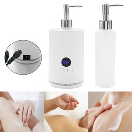 predolo Single Bottle Massage Oil Heater Oil Bottle Warmer Temperature Adjustable for Cream Lotion Lotion Bottle Warmer Dispenser, White