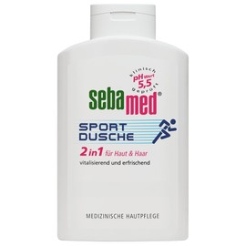 SEBAMED Sport Shower 2 in 1, Shower Gel and Shampoo for Men and Women, 400 ml, Gentle Cleaning for Sports-Damaged Skin, Made in Germany