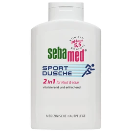 SEBAMED Sport Shower 2 in 1, Shower Gel and Shampoo for Men and Women, 400 ml, Gentle Cleaning for Sports-Damaged Skin, Made in Germany