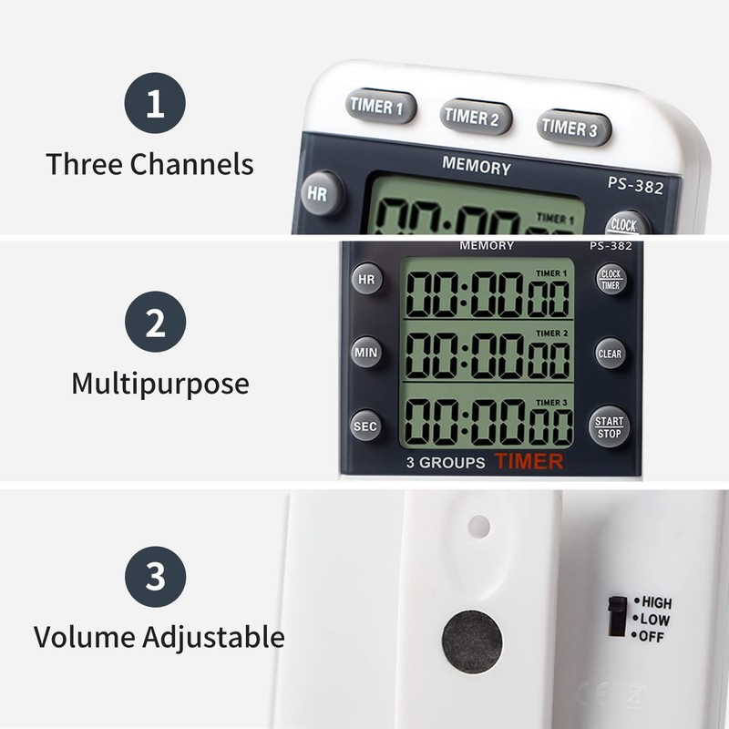 eTone 3 Channel Timer Counter Darkroom Developing Countdown Clock Processing