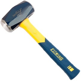 ESTWING Sure Strike Drilling/Crack Hammer - 3-Pound Sledge with Fiberglass Handle & No-Slip Cushion Grip - MRF3LB