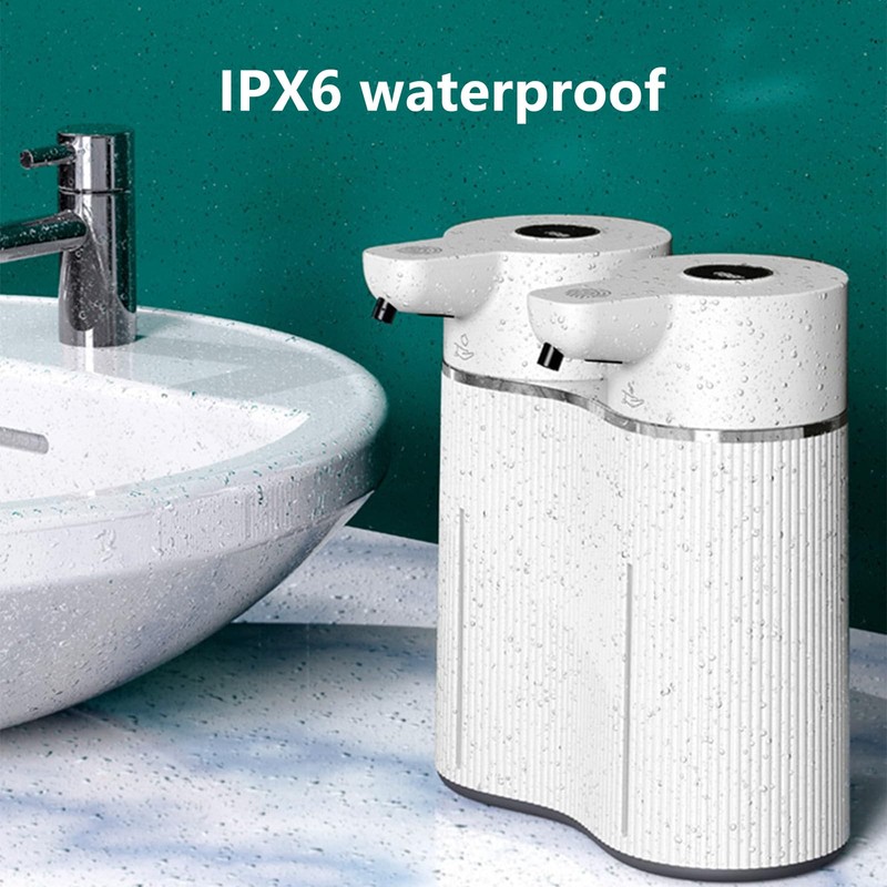 Automatic Soap Dispenser, Double Touchless Foam Liquid Soap Dispenser, 4