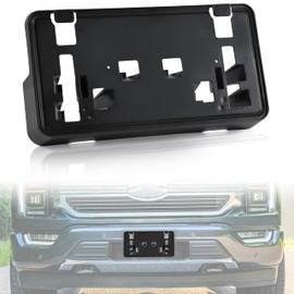 POKIAUTO Front License Plate Holder for 2021+ F150, Front Bumper License Plate Bracket Frame for Ford F150 2021 2022 2023 Accessories 2.7L 3.0L 3.5L ML3Z-17A385-BB