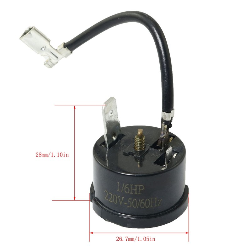 RLECS Refrigerator Thermal Overload Protector 1/6 HP (125W) Round Freezers