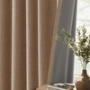 100% Blackout Curtain 90 Inch Length 2 Panel Faux Linen