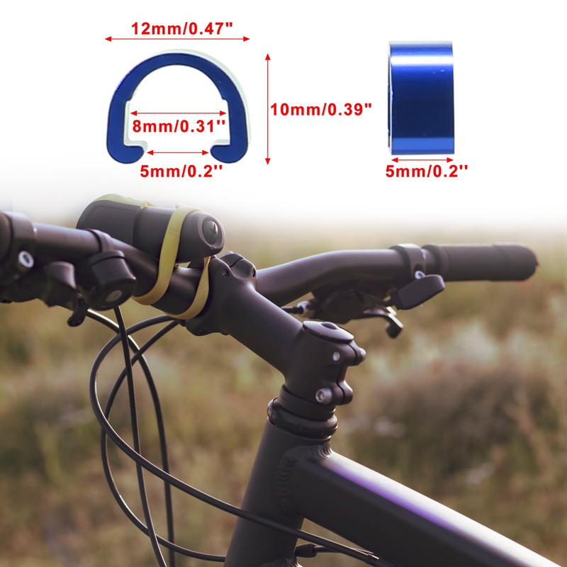 X AUTOHAUX 12pcs Bike Brake Cable Clip C Style Clamp