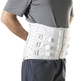Truform-OTC Lumbosacral Corset, Disc Alignment, Spine Posture, Adjustable Front, Short, Large (42-44 Inch Hip)