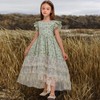 KOGWER Girls Maxi Dress Summer Girl Dresses Green Girls Floral