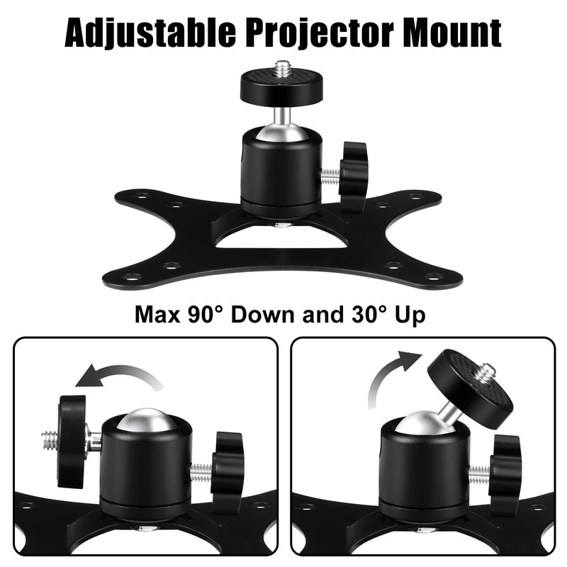 2-Be-Best Projector Mount Mini Projector Ceiling Mount Adjustable Bracket Universal