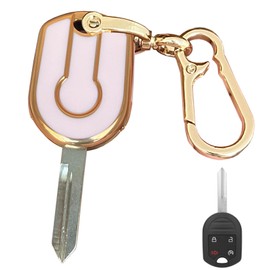 QIXIUBIA Key Fob Cover for Ford F-150 2004-2014 F-250 F-350 F-450 Flex 2009-2017 Explorer 2001-2015 Escape Ranger Fusion Econoline Mercury Key Shell (4-Button-Remote-Pink)