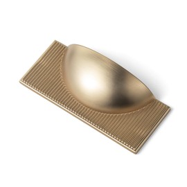 Goo-Ki Champagne Bronze Zinc Alloy Cabinet Drawer Pull - 2.5''(64mm) Hole Center Striped Decorations Cabinet Handle Hardware for Bedroom, Kitchen, 6 Pack