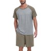 MLXSJ Mens Pajama Set Summer Pjs Sleepwear Lightweight Short Sleeve