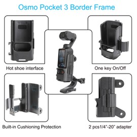 Accessories Kit for DJI Osmo Pocket 3, Quick Release 4 in 1 Chest Mount Head Strap Harness Backpack Strap Mount Wrist Strap, Wearable Border Frame +360° Rotating Adapter for Pocket 3 Camera Accessory
