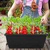 Lysjtsr 12Pcs 17Inches Rectangle Planter Box with Drainage Holes and