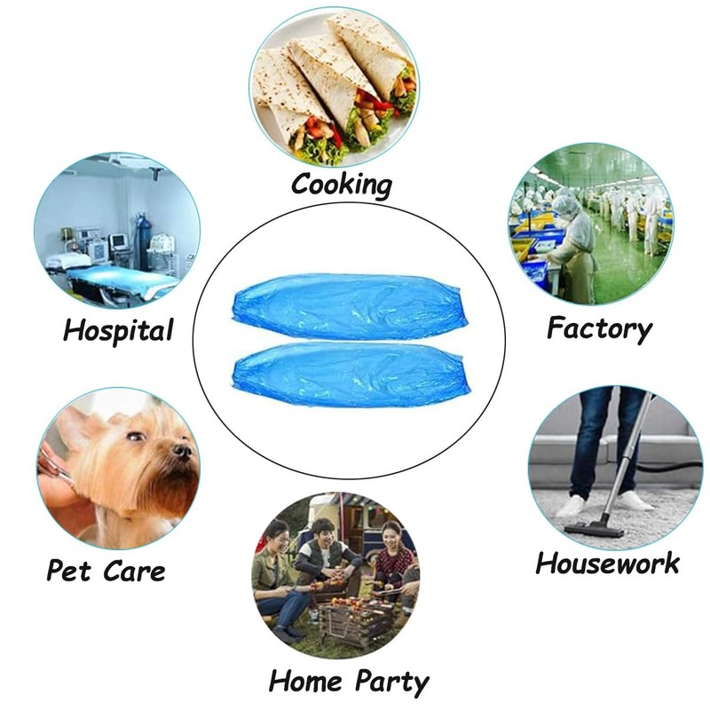 Aisetmoon 100 Pcs Disposable Oversleeves Covers, Plastic Oversleeves Protector PE