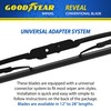 Goodyear Reveal 19" Conventional Windshield Wiper Blade, Rust-Resistant Replacement Wiper