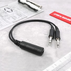 Helicopter U-174 Plug Aviation Headset to General Aviation(GA) Adapter Cable