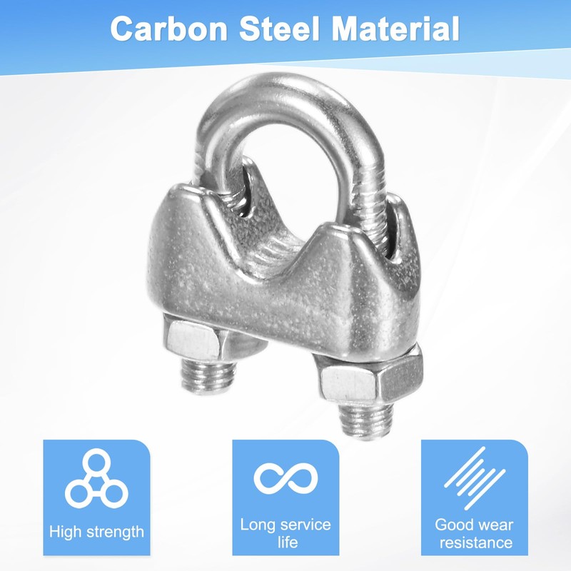 M METERXITY 8-Pack Cable Clamps, M4 Stainless Steel 4mm Wire
