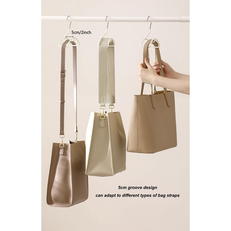 HARWAVE 4 Pack Bag Hangers, Purse Hangers for Closet, Hooks