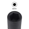 TOP-VIGOR 1 Inch Drive by 32mm 6-Point Impact Socket, Durable