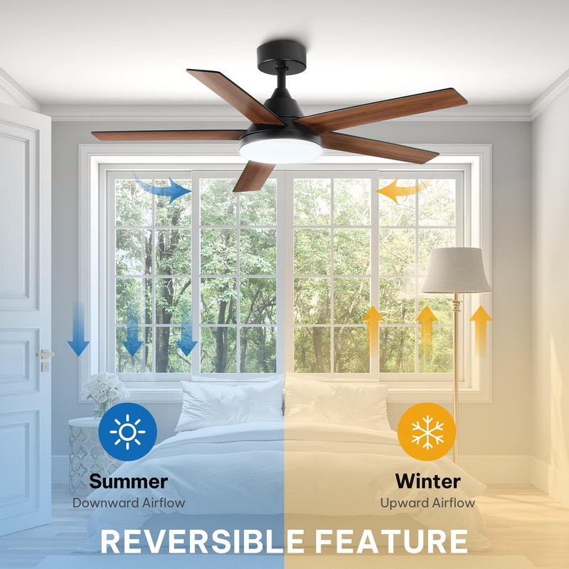 YITAHOME 52" Ceiling Fan with Lights & Remote, 3502 CFM,