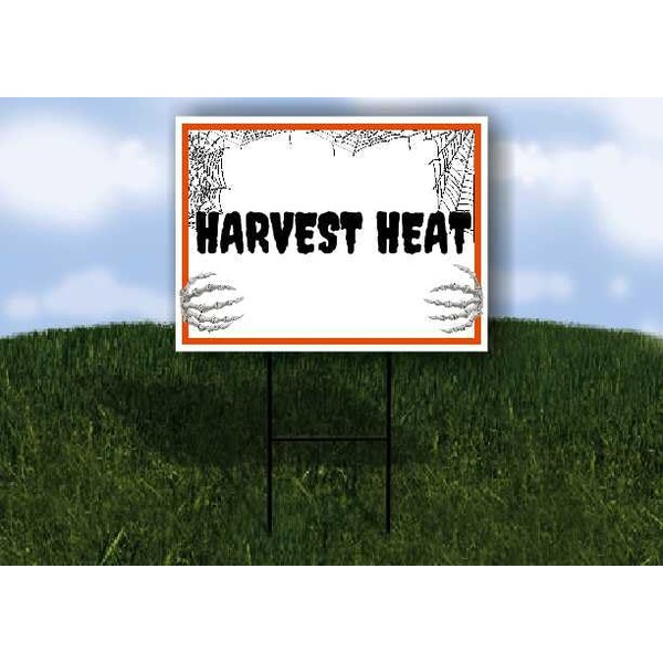 HARVEST HEAT Halloween Skeleton No arrow 1 Double Sided 18x24