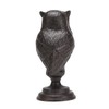 BRASSTAR Cast Iron Owl Statue with Base Smooth Details Garden