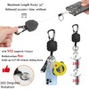 L-Rover 3 Pack Retractable Keychain,ID Badge Holder Retractable Clips,Heavy Duty