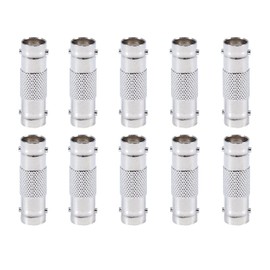 Elprico 10PCS BNC Connector Metal BNC Adapter Female to Female Professional BNC Coupler for CCTV Video Camera