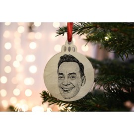 Craig Revel Horwood Merch, Strictly 'Dancing Gift Idea Judge Image On A Wooden Christmas Tree Bauble, For Mum & Dad