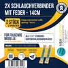 2er Set Gartenschlauch Verlängerungsadapter mit Spiralfeder - 3/4 Zoll Schlauchverbinder