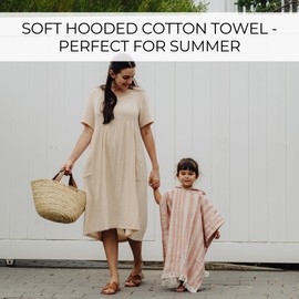 ZICOTO Stylish Hooded Beach Towel for Kids - Extra Soft and Fast Drying Poncho for Toddlers 1-3 Years is Made of Premium Cotton - Perfect Baby Cover Up for Beach Days or Pool and Bath Time Adventures