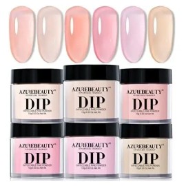 Set De 6 Polvos Para Salsas Azurebeauty, Color Rosa Nude Tra