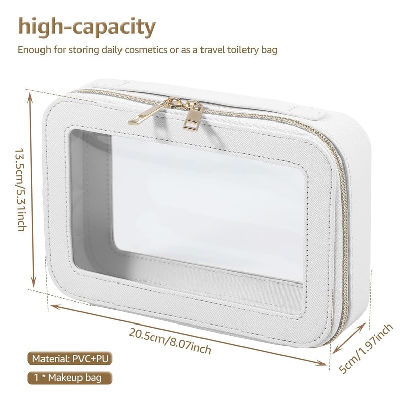 Clear Cosmetic Case - Cosmetic Case with Zipper | Clear