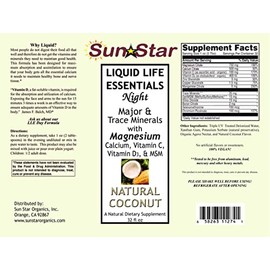 Sun Star Organics Liquid Life Essentials Night Formula (Coconut)
