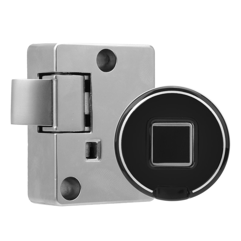 Fingerprint Cabinet Lock Kit Biometric Keyless Locking Anti‑Theft Low Battery
