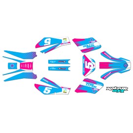 Kalair GFX Graphics Kit for Yamaha TTR250 (2006-2009) Turbo Series Magenta 16 Mil - Dirt bike Custom Racing Graphics Decals Stickers Kit, no-plastics