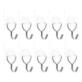 Hobbyme 10pcs Ganchos De Pared Adhesivos Fuertes, Perchas De