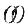 BESTYCHAO 2pcs 6 Inch Black Hose Clamp Stainless Steel Worm