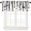 Rustic Forest Valance Curtain, Vintage Lodge Cabin Country Hunting Wild